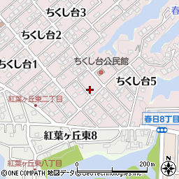 福岡県春日市ちくし台2丁目130周辺の地図