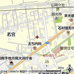 愛媛県大洲市若宮834-4周辺の地図