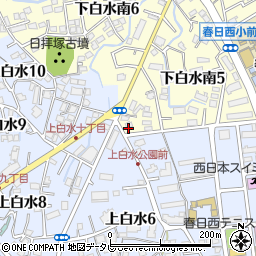 福岡県春日市下白水南5丁目156周辺の地図