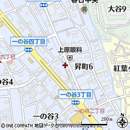 福岡県春日市一の谷2丁目22周辺の地図