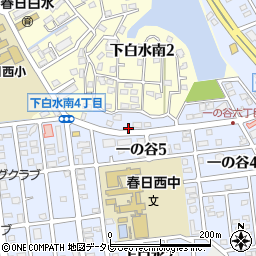 福岡県春日市一の谷6丁目13周辺の地図