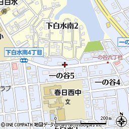 福岡県春日市一の谷6丁目17周辺の地図