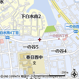 福岡県春日市一の谷6丁目21周辺の地図
