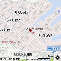 福岡県春日市ちくし台3丁目79周辺の地図