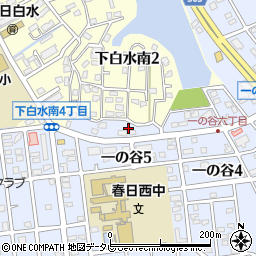 福岡県春日市一の谷6丁目16周辺の地図
