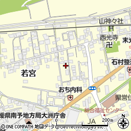 愛媛県大洲市若宮830-3周辺の地図
