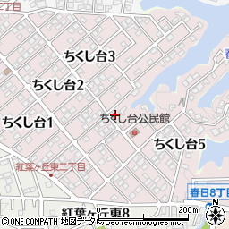 福岡県春日市ちくし台3丁目76周辺の地図