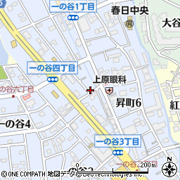 福岡県春日市一の谷2丁目周辺の地図