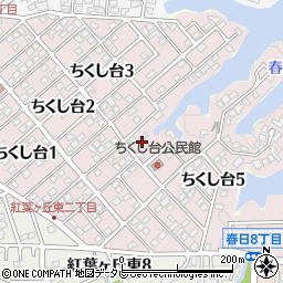 福岡県春日市ちくし台3丁目75周辺の地図