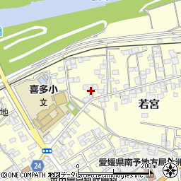 愛媛県大洲市若宮219周辺の地図