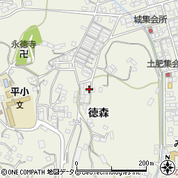 愛媛県大洲市徳森2489-1周辺の地図