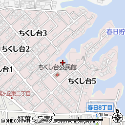 福岡県春日市ちくし台3丁目85周辺の地図