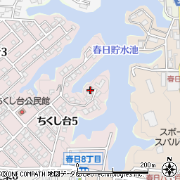 福岡県春日市ちくし台5丁目101周辺の地図
