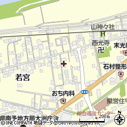 愛媛県大洲市若宮853-1周辺の地図