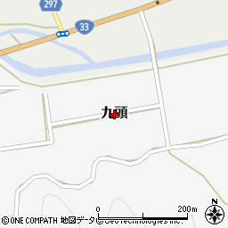 高知県日高村（高岡郡）九頭周辺の地図