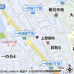 福岡県春日市一の谷2丁目14周辺の地図