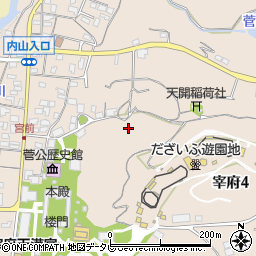 福岡県太宰府市宰府周辺の地図