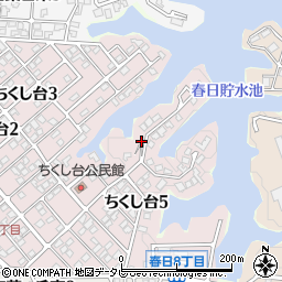福岡県春日市ちくし台5丁目72周辺の地図