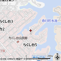 福岡県春日市ちくし台5丁目72-2周辺の地図