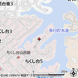 福岡県春日市ちくし台5丁目76周辺の地図
