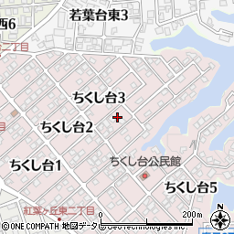 福岡県春日市ちくし台3丁目50周辺の地図