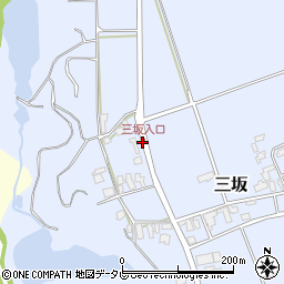 三坂入口周辺の地図
