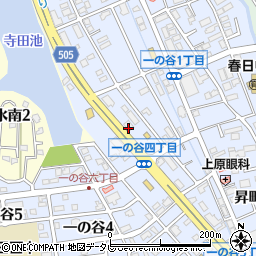 福岡県春日市一の谷1丁目166周辺の地図