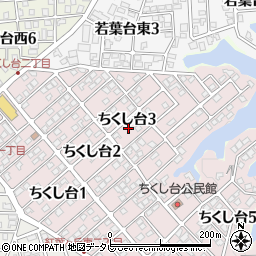 福岡県春日市ちくし台3丁目40周辺の地図