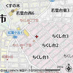 福岡県春日市ちくし台2丁目28周辺の地図