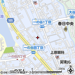 福岡県春日市一の谷1丁目145周辺の地図