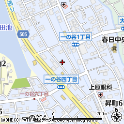 福岡県春日市一の谷1丁目152周辺の地図