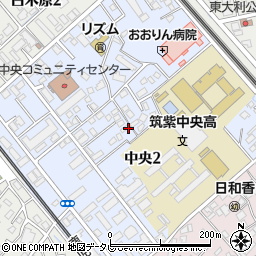 福岡県大野城市中央周辺の地図