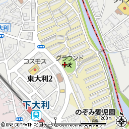 福岡県大野城市下大利団地周辺の地図