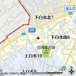 福岡県春日市下白水南7丁目56周辺の地図