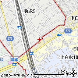 弥永南公園トイレ周辺の地図