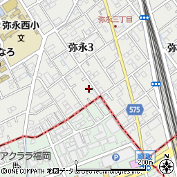 弥永西公園トイレ周辺の地図