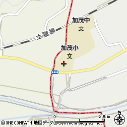 日高村佐川町学校組合立加茂小学校周辺の地図