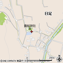 大分県宇佐市日足周辺の地図