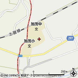 日高村佐川町学校組合立加茂中学校周辺の地図