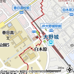 大野城駅西口周辺の地図