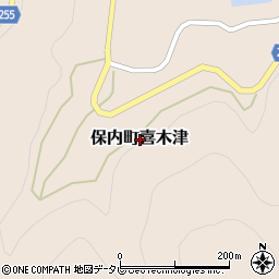 愛媛県八幡浜市保内町喜木津周辺の地図