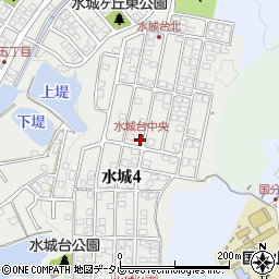 水城台中央周辺の地図