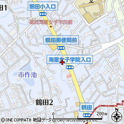 福岡中央銀行鶴田支店周辺の地図