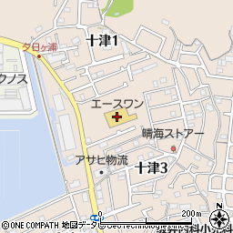 エースワン　十津店周辺の地図
