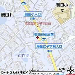 マルショク鶴田店周辺の地図
