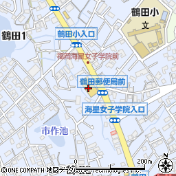 マルショク鶴田店周辺の地図