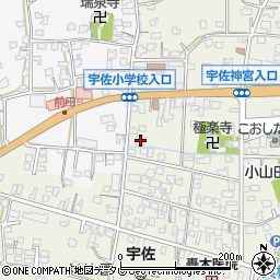 宇佐高校同窓会館周辺の地図
