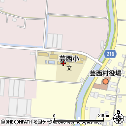 芸西村役場　学校給食共同調理場周辺の地図