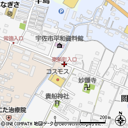 東新町入口周辺の地図
