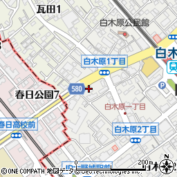 セブンイレブン福岡白木原店周辺の地図
